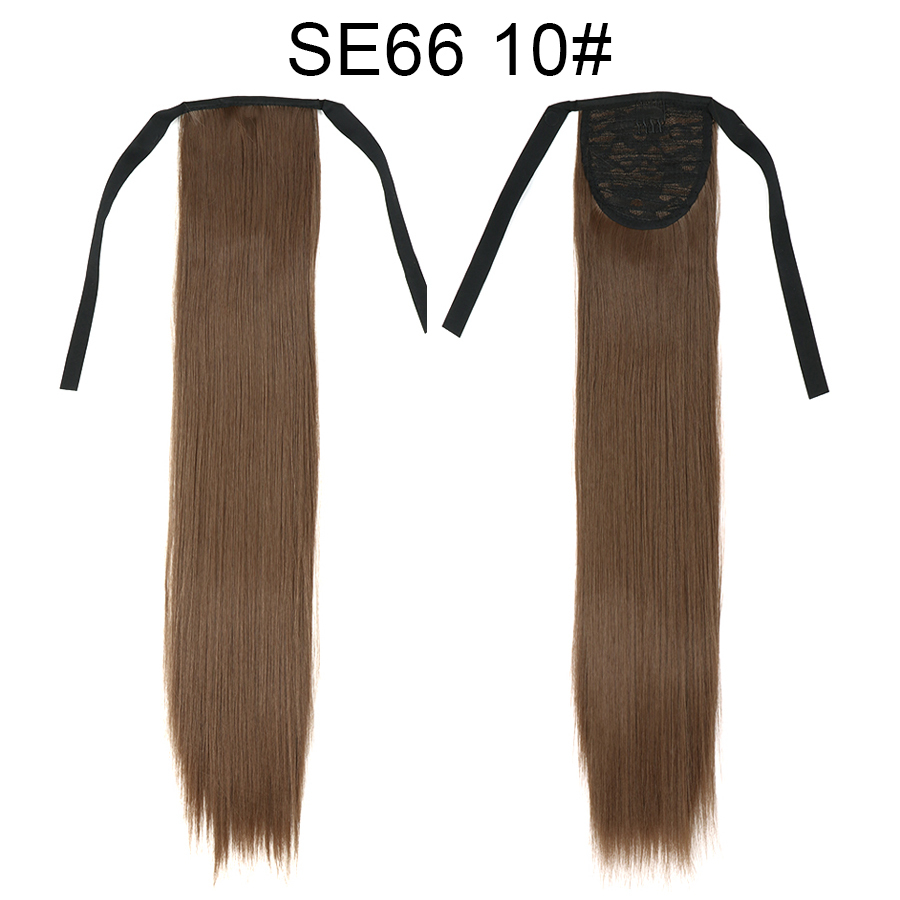 Long straight Tie up Heat-Resistant Straight Hair With Ponytail Fake Hair Chip-in Hair Extensions Pony Tail