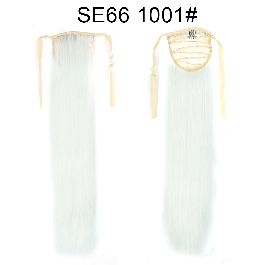 Long straight Tie up Heat-Resistant Straight Hair With Ponytail Fake Hair Chip-in Hair Extensions Pony Tail