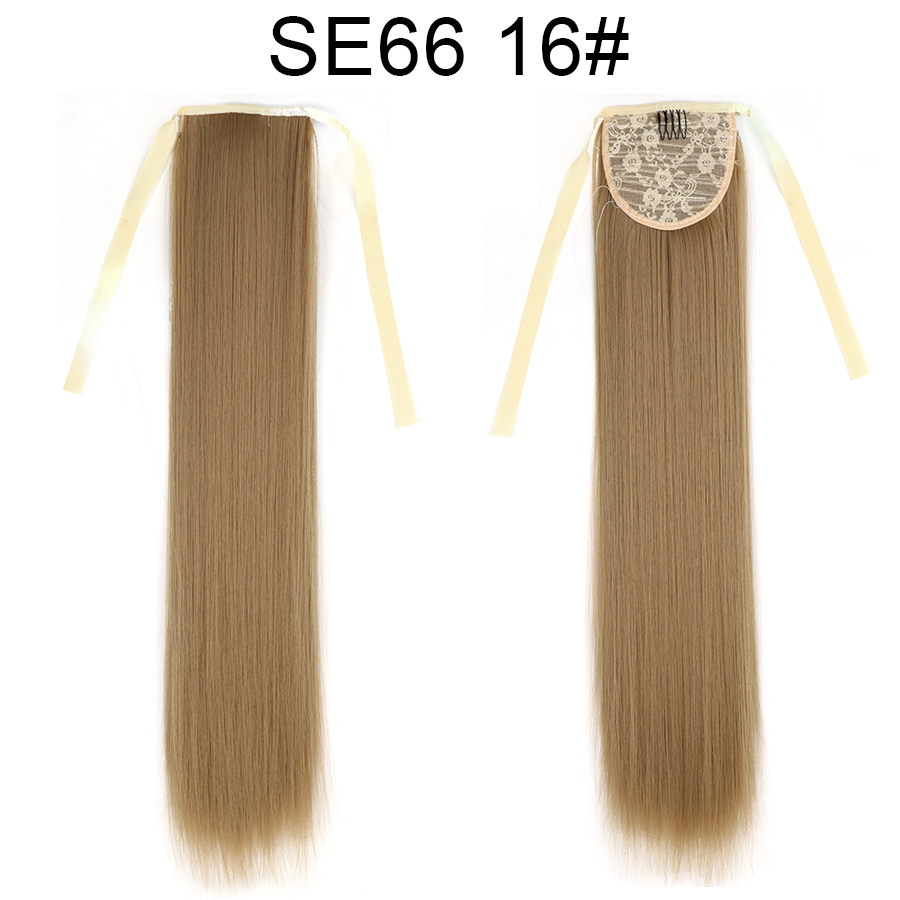 Long straight Tie up Heat-Resistant Straight Hair With Ponytail Fake Hair Chip-in Hair Extensions Pony Tail