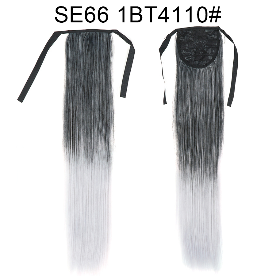 Long straight Tie up Heat-Resistant Straight Hair With Ponytail Fake Hair Chip-in Hair Extensions Pony Tail