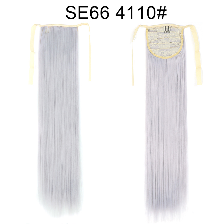 Long straight Tie up Heat-Resistant Straight Hair With Ponytail Fake Hair Chip-in Hair Extensions Pony Tail