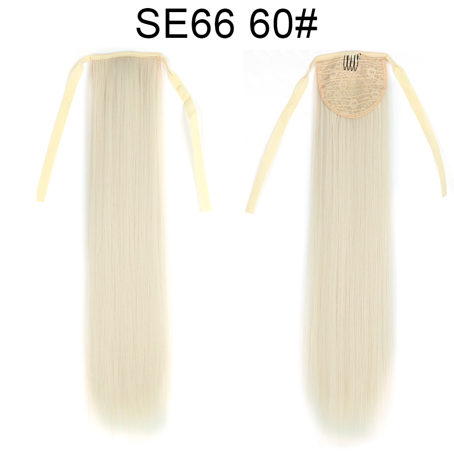 Long straight Tie up Heat-Resistant Straight Hair With Ponytail Fake Hair Chip-in Hair Extensions Pony Tail