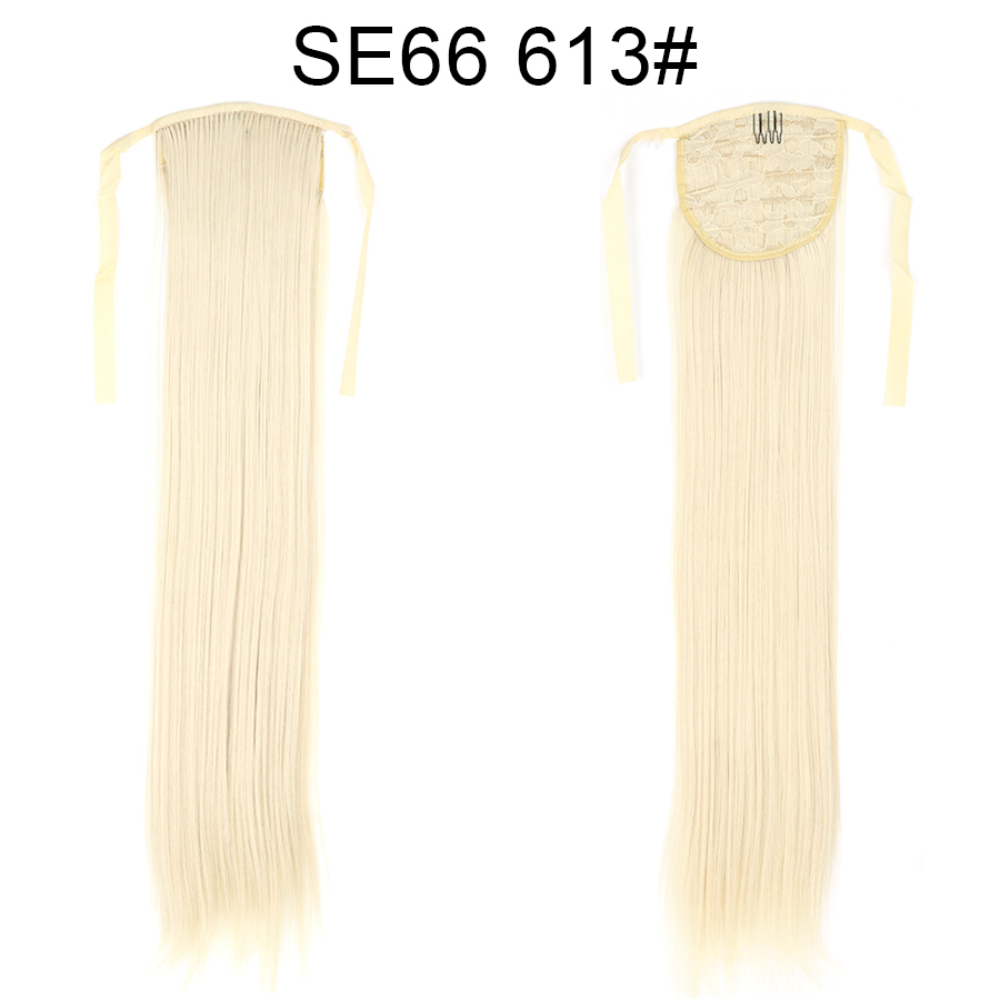 Long straight Tie up Heat-Resistant Straight Hair With Ponytail Fake Hair Chip-in Hair Extensions Pony Tail