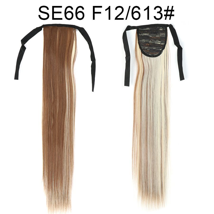 Long straight Tie up Heat-Resistant Straight Hair With Ponytail Fake Hair Chip-in Hair Extensions Pony Tail