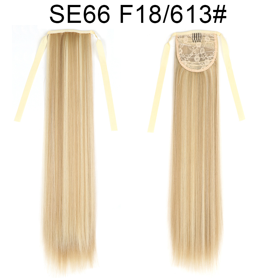 Long straight Tie up Heat-Resistant Straight Hair With Ponytail Fake Hair Chip-in Hair Extensions Pony Tail