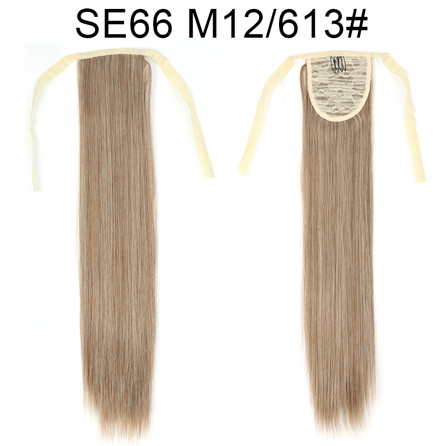 Long straight Tie up Heat-Resistant Straight Hair With Ponytail Fake Hair Chip-in Hair Extensions Pony Tail