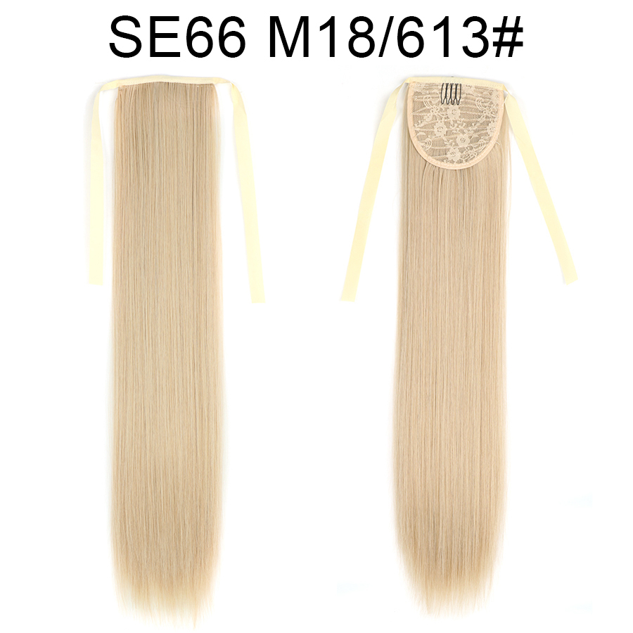 Long straight Tie up Heat-Resistant Straight Hair With Ponytail Fake Hair Chip-in Hair Extensions Pony Tail