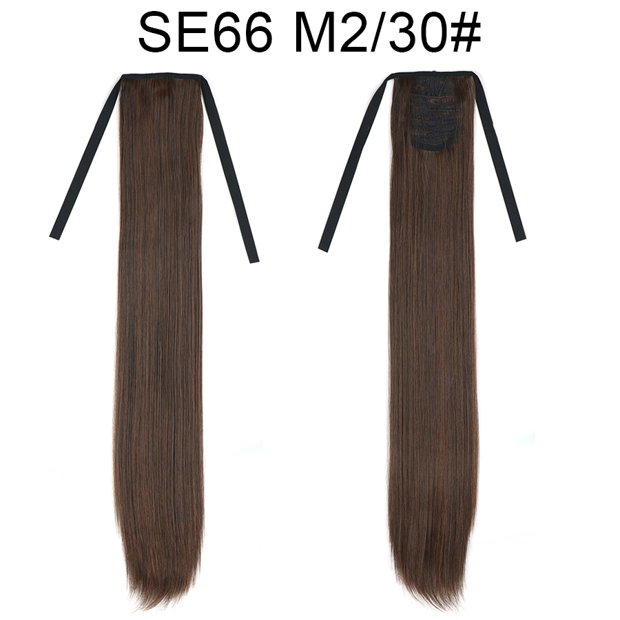 Long straight Tie up Heat-Resistant Straight Hair With Ponytail Fake Hair Chip-in Hair Extensions Pony Tail