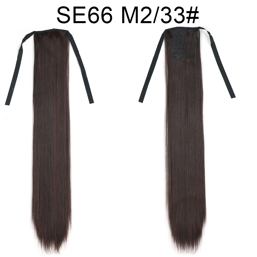 Long straight Tie up Heat-Resistant Straight Hair With Ponytail Fake Hair Chip-in Hair Extensions Pony Tail
