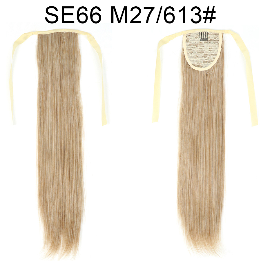 Long straight Tie up Heat-Resistant Straight Hair With Ponytail Fake Hair Chip-in Hair Extensions Pony Tail