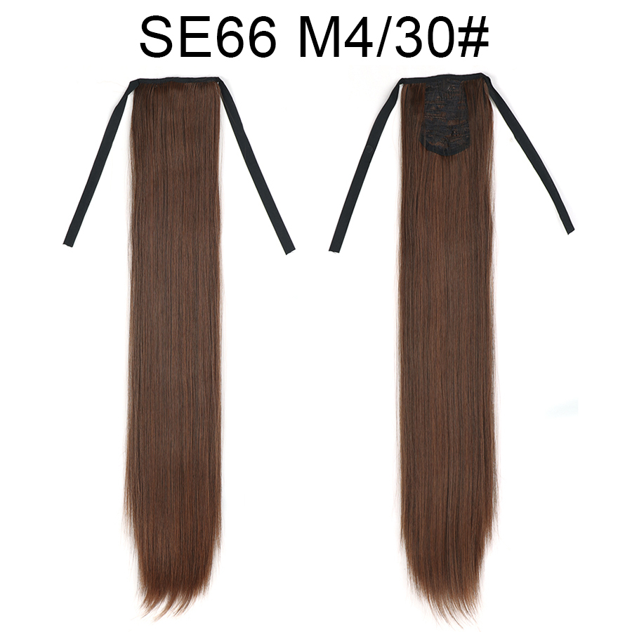 Long straight Tie up Heat-Resistant Straight Hair With Ponytail Fake Hair Chip-in Hair Extensions Pony Tail