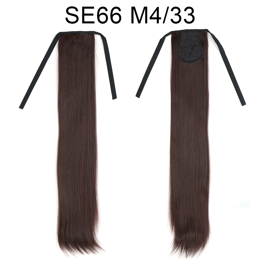 Long straight Tie up Heat-Resistant Straight Hair With Ponytail Fake Hair Chip-in Hair Extensions Pony Tail