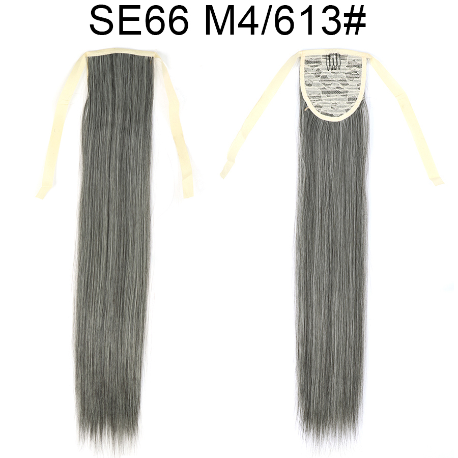 Long straight Tie up Heat-Resistant Straight Hair With Ponytail Fake Hair Chip-in Hair Extensions Pony Tail