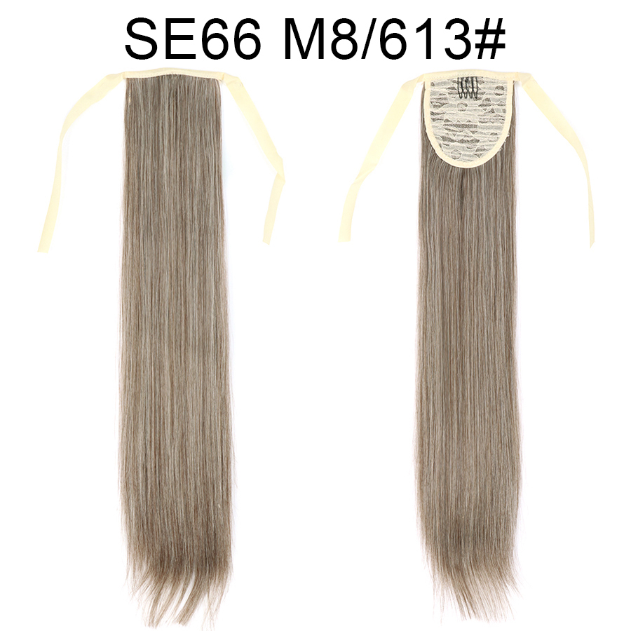 Long straight Tie up Heat-Resistant Straight Hair With Ponytail Fake Hair Chip-in Hair Extensions Pony Tail