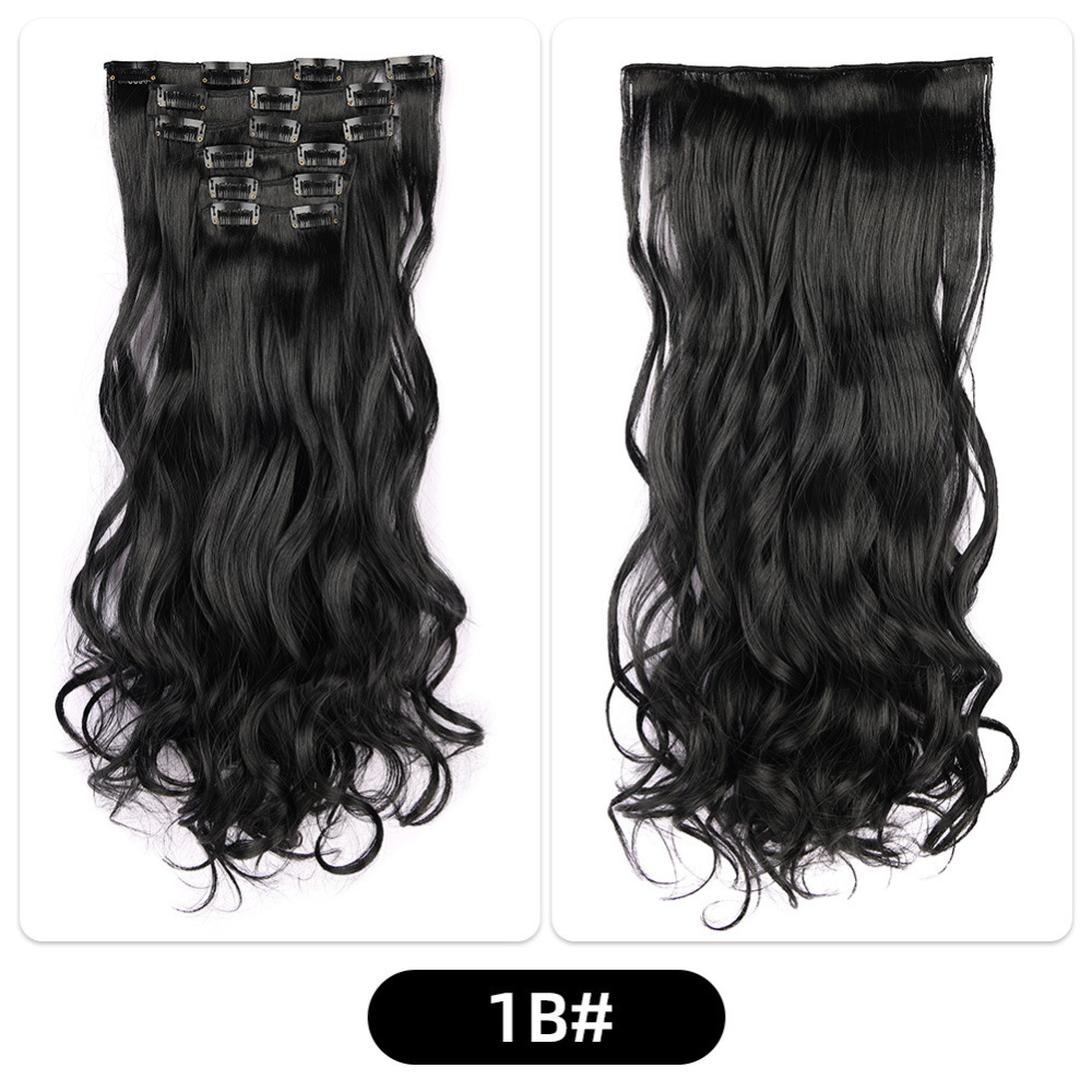 22 inch 150g 6 pcs Clip In  Synthetic  Hair Extensions wave Heat Resistant Hairpiece Synthetic Hairpieces For Women