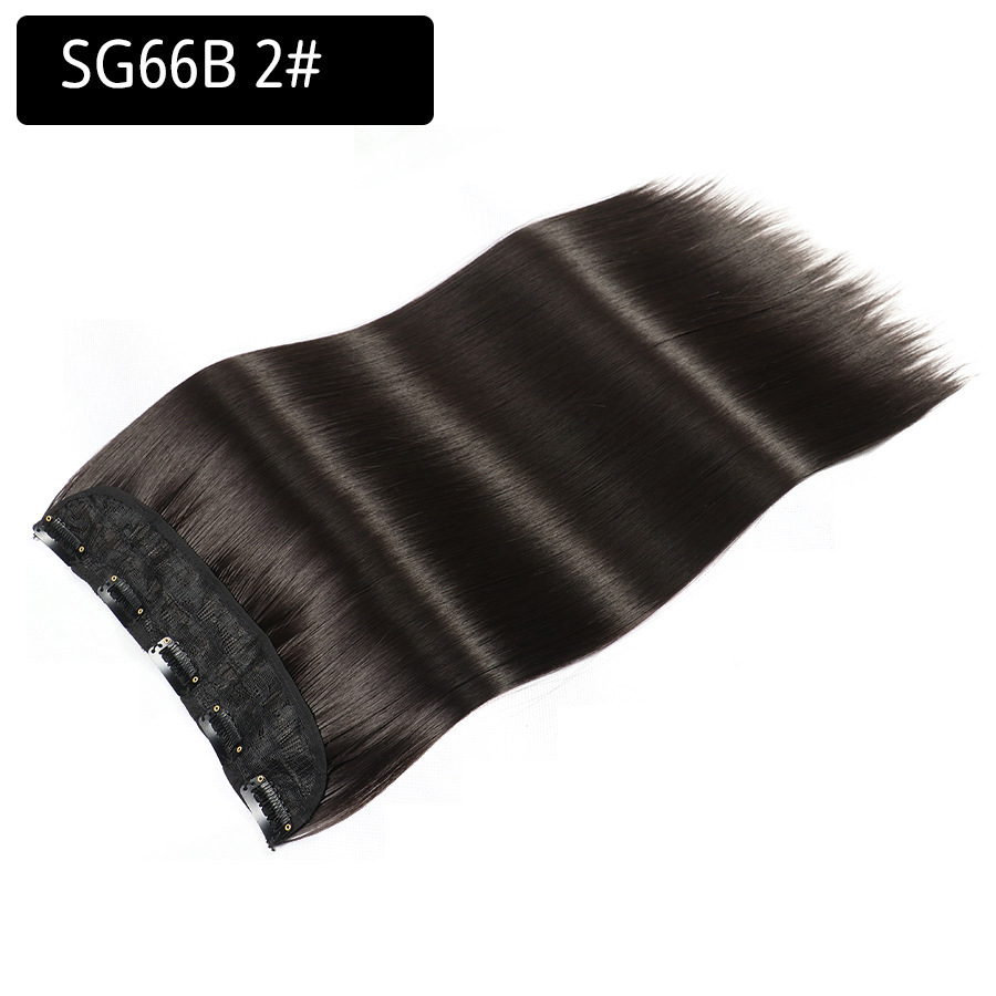 One piece 5 Clip In  Synthetic  Hair Extensions Heat Resistant Hairpiece Synthetic Hair For Women