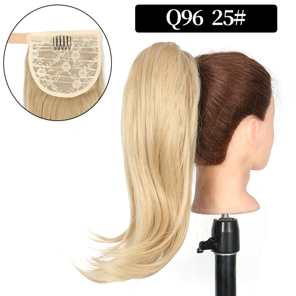 16 inch Wrap Around Synthetic Ponytail Extensions Hairpieces Clip in Pony Tail Hair Extension  Natural Hair Piece