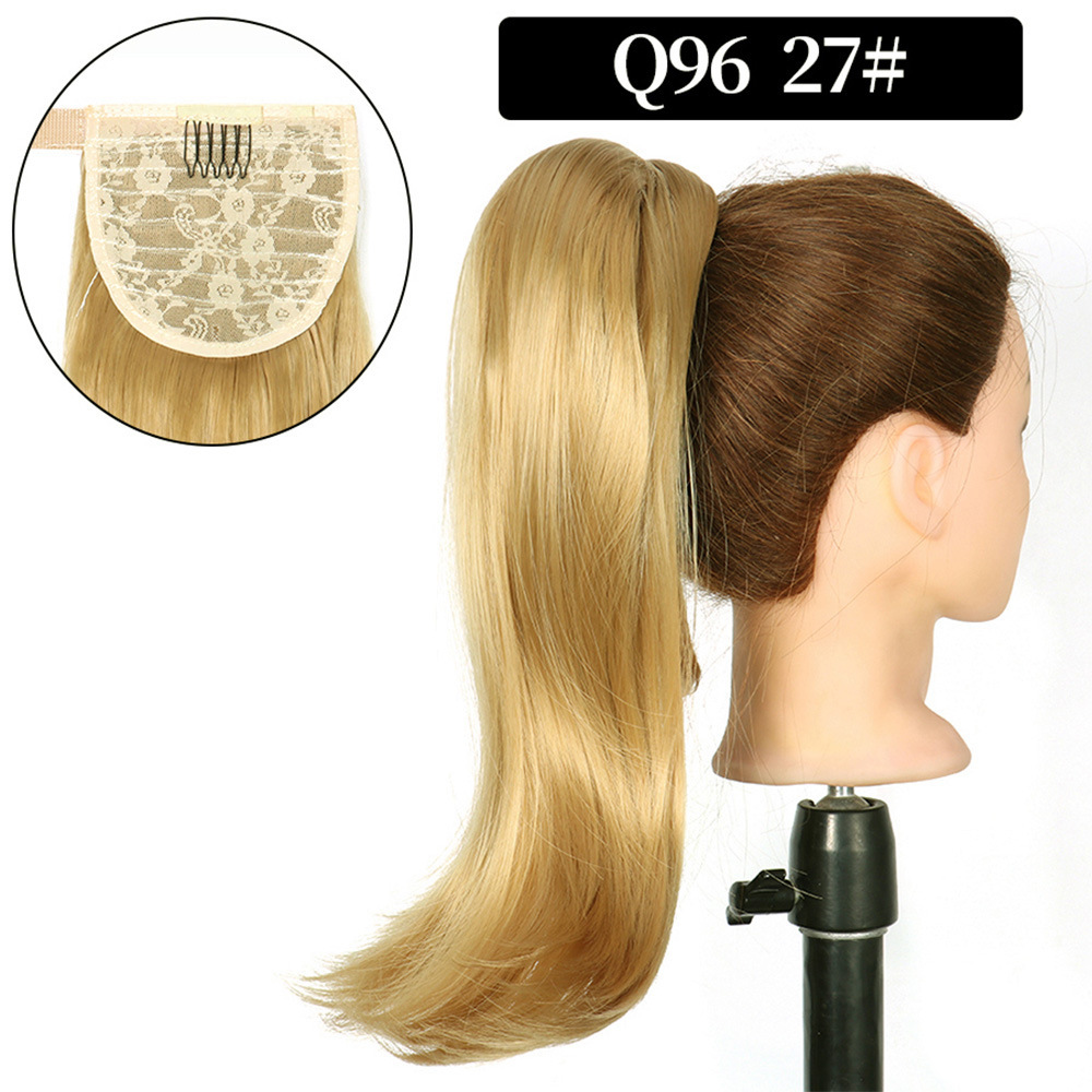 16 inch Wrap Around Synthetic Ponytail Extensions Hairpieces Clip in Pony Tail Hair Extension  Natural Hair Piece