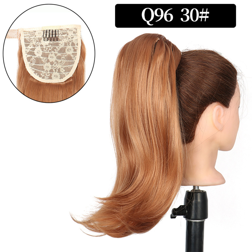 16 inch Wrap Around Synthetic Ponytail Extensions Hairpieces Clip in Pony Tail Hair Extension  Natural Hair Piece