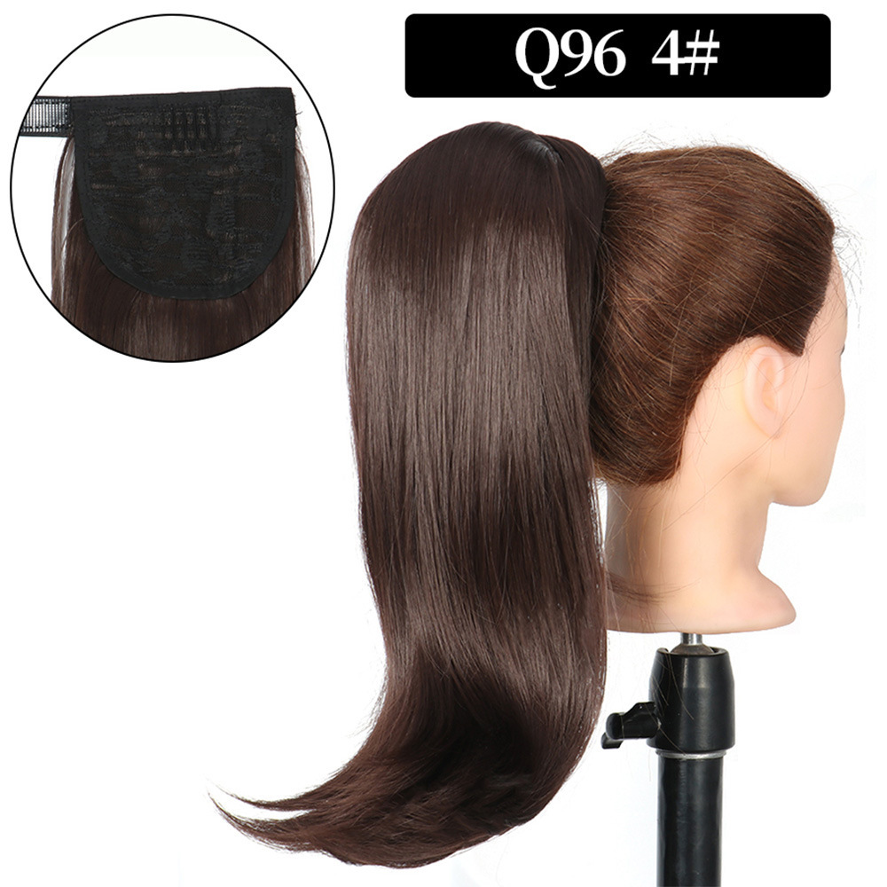16 inch Wrap Around Synthetic Ponytail Extensions Hairpieces Clip in Pony Tail Hair Extension  Natural Hair Piece