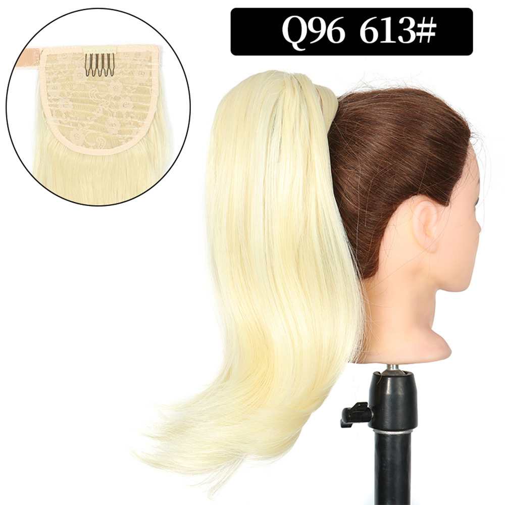 16 inch Wrap Around Synthetic Ponytail Extensions Hairpieces Clip in Pony Tail Hair Extension  Natural Hair Piece