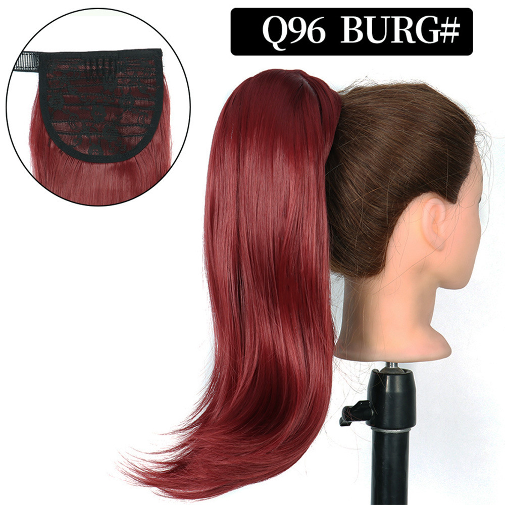 16 inch Wrap Around Synthetic Ponytail Extensions Hairpieces Clip in Pony Tail Hair Extension  Natural Hair Piece