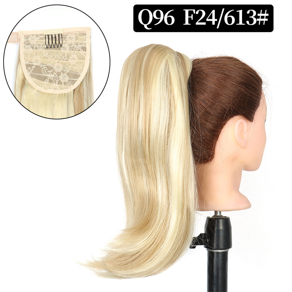 16 inch Wrap Around Synthetic Ponytail Extensions Hairpieces Clip in Pony Tail Hair Extension  Natural Hair Piece