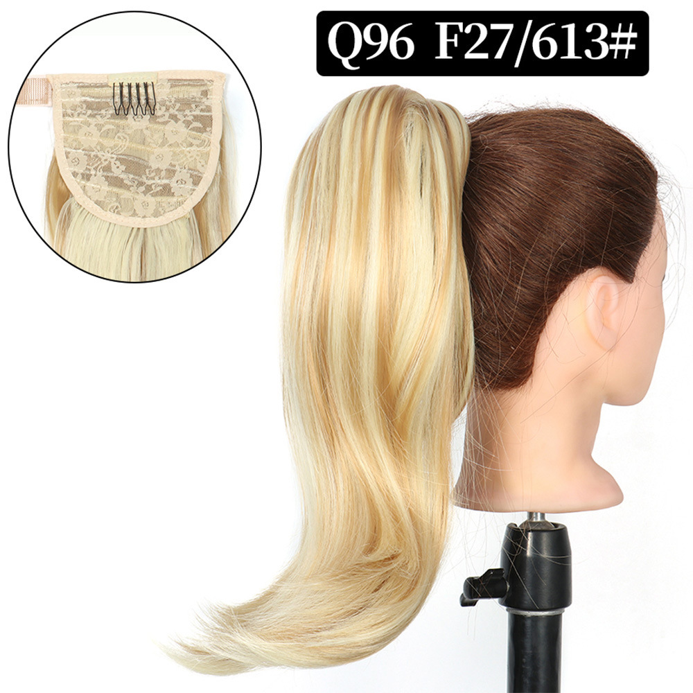 16 inch Wrap Around Synthetic Ponytail Extensions Hairpieces Clip in Pony Tail Hair Extension  Natural Hair Piece