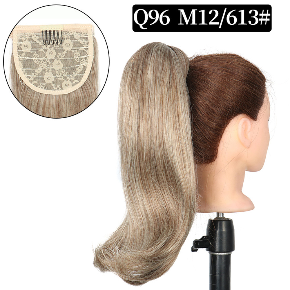 16 inch Wrap Around Synthetic Ponytail Extensions Hairpieces Clip in Pony Tail Hair Extension  Natural Hair Piece