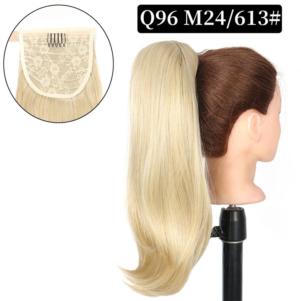 16 inch Wrap Around Synthetic Ponytail Extensions Hairpieces Clip in Pony Tail Hair Extension  Natural Hair Piece