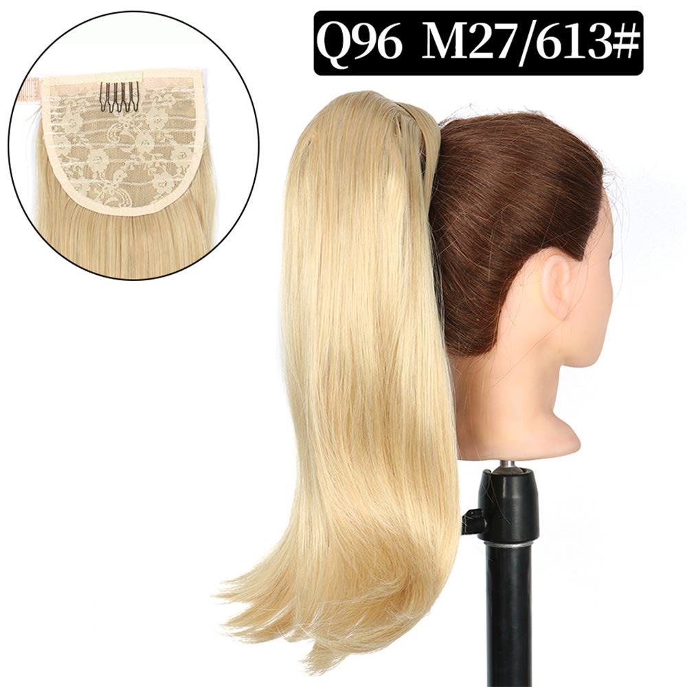 16 inch Wrap Around Synthetic Ponytail Extensions Hairpieces Clip in Pony Tail Hair Extension  Natural Hair Piece