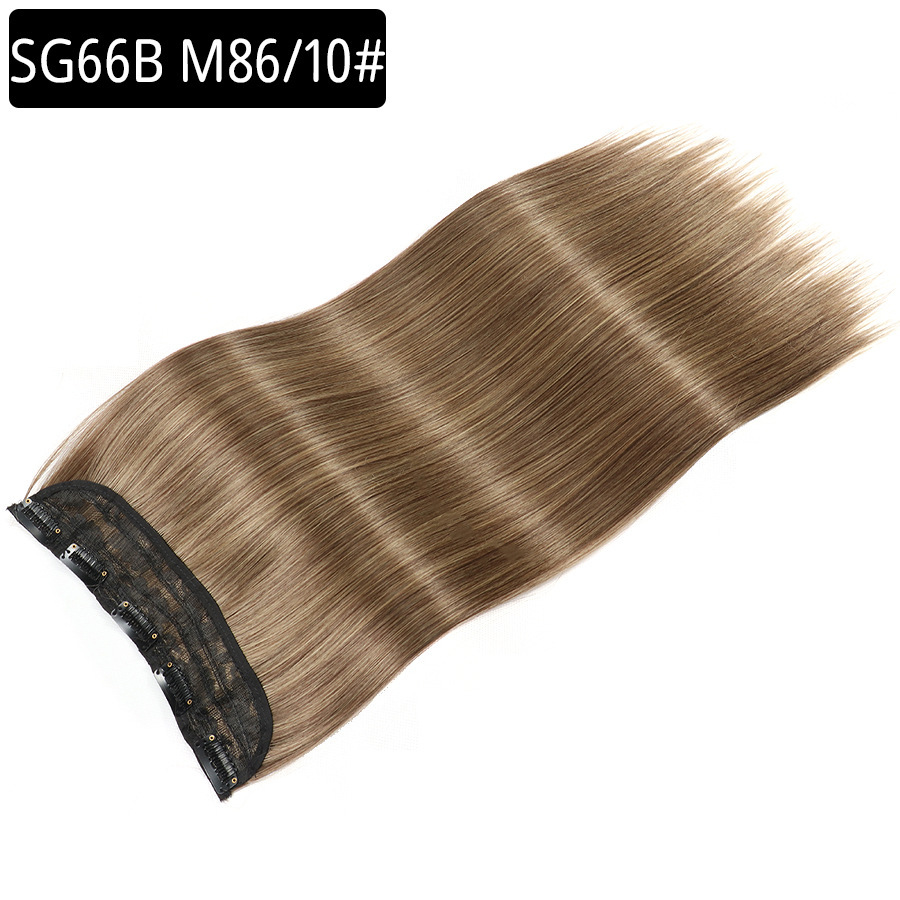 One piece 5 Clip In  Synthetic  Hair Extensions Heat Resistant Hairpiece Synthetic Hair For Women