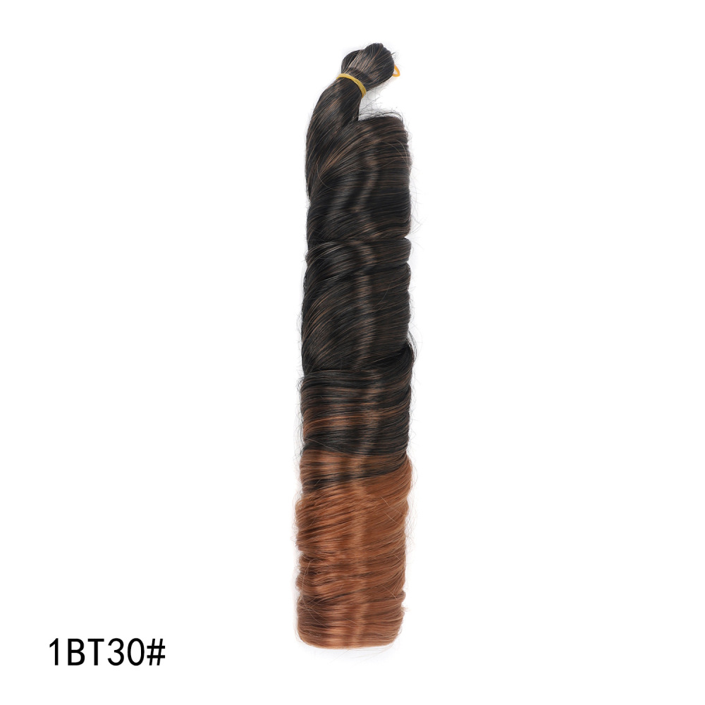 24inch 150g French Curly Braiding Hair for Box Braids Loose Wave Crochet Synthetic Hair Extensions