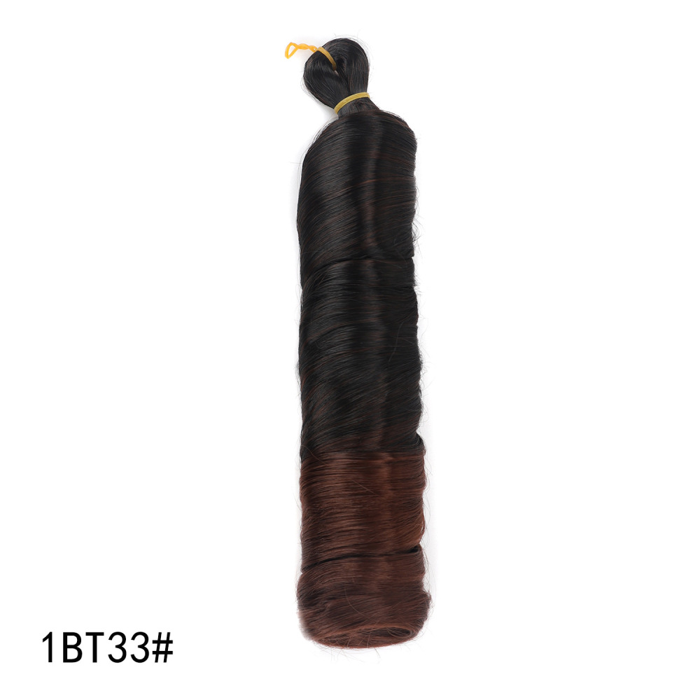 24inch 150g French Curly Braiding Hair for Box Braids Loose Wave Crochet Synthetic Hair Extensions