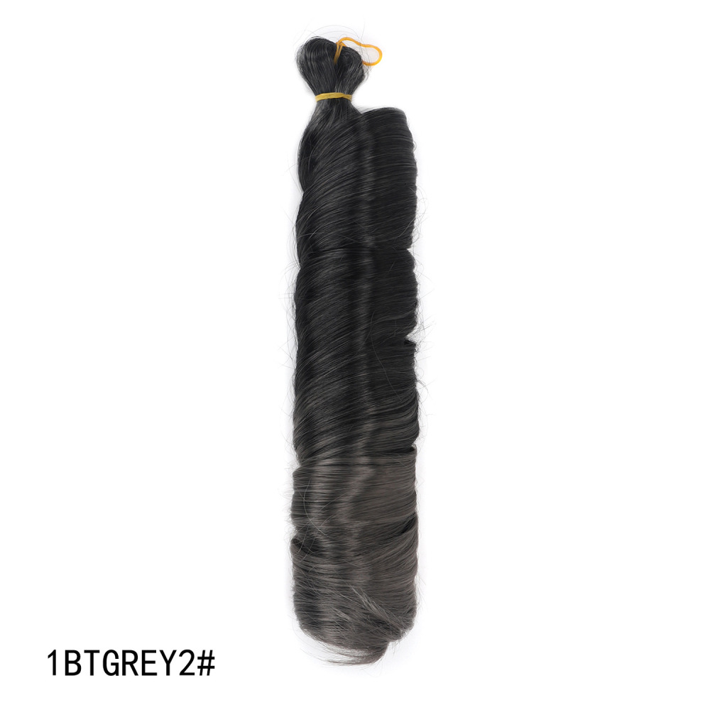 24inch 150g French Curly Braiding Hair for Box Braids Loose Wave Crochet Synthetic Hair Extensions
