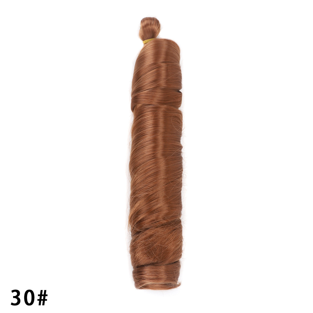24inch 150g French Curly Braiding Hair for Box Braids Loose Wave Crochet Synthetic Hair Extensions