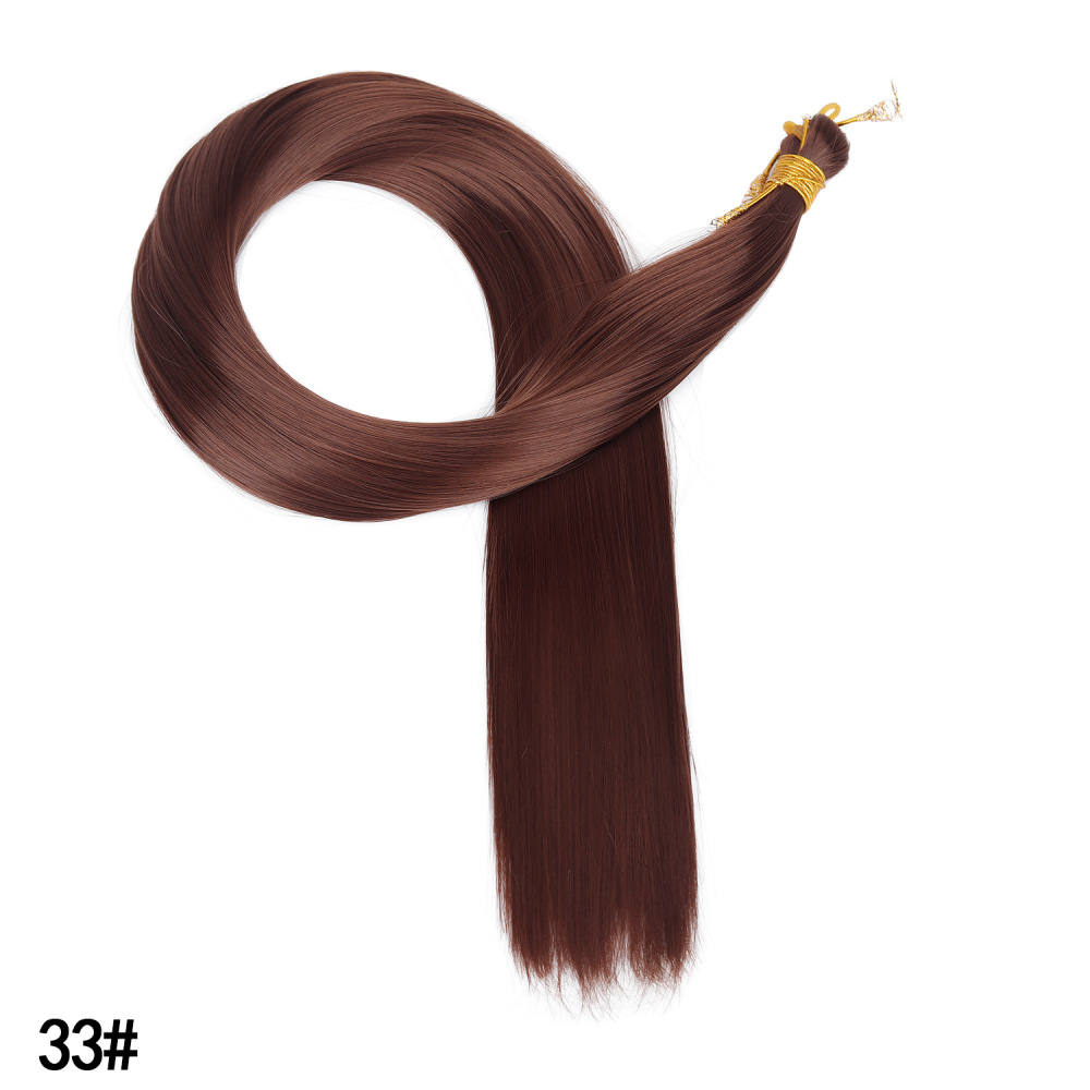 30 inch 150g Bone Straight Bulk Hair Extensions Soft Synthetic Bundles for Crochet Braids Braiding  DIY Hairstyles