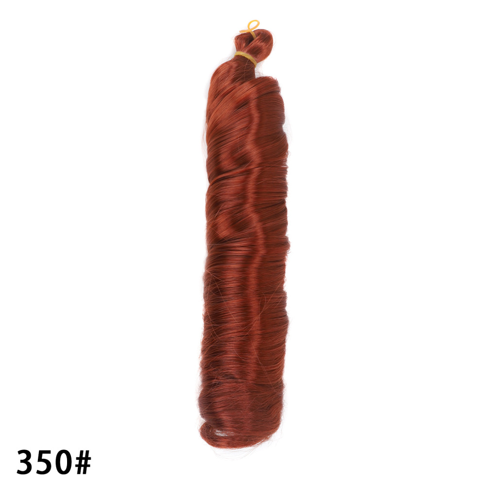 24inch 150g French Curly Braiding Hair for Box Braids Loose Wave Crochet Synthetic Hair Extensions