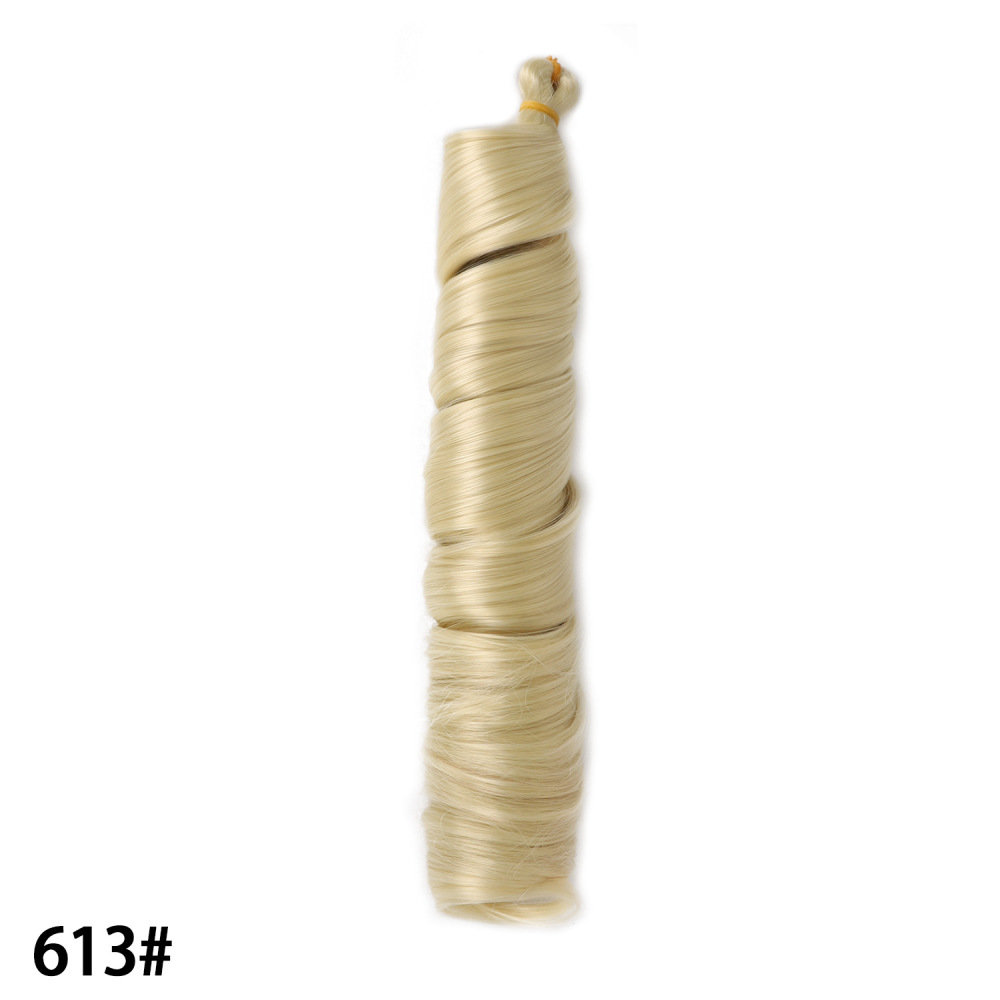 24inch 150g French Curly Braiding Hair for Box Braids Loose Wave Crochet Synthetic Hair Extensions