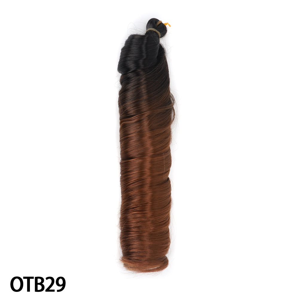24inch 150g French Curly Braiding Hair for Box Braids Loose Wave Crochet Synthetic Hair Extensions