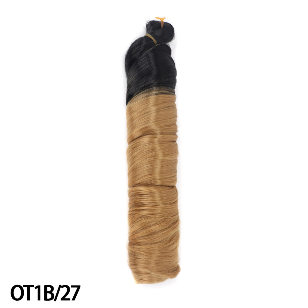 24inch 150g French Curly Braiding Hair for Box Braids Loose Wave Crochet Synthetic Hair Extensions