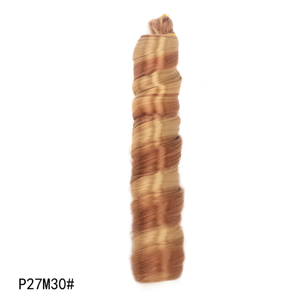 24inch 150g French Curly Braiding Hair for Box Braids Loose Wave Crochet Synthetic Hair Extensions