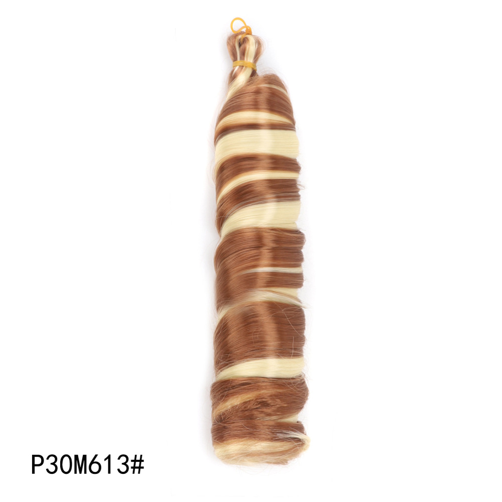 24inch 150g French Curly Braiding Hair for Box Braids Loose Wave Crochet Synthetic Hair Extensions