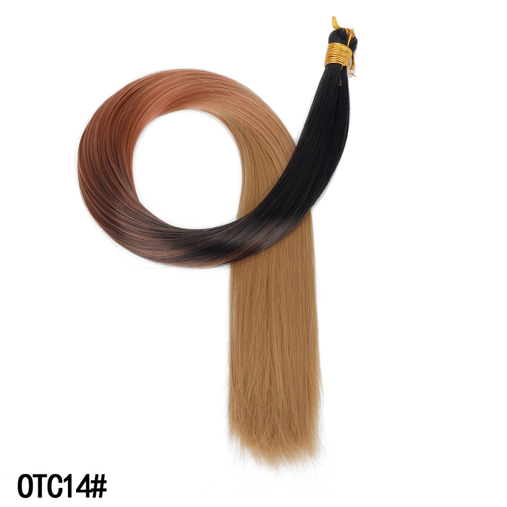30 inch 150g Bone Straight Bulk Hair Extensions Soft Synthetic Bundles for Crochet Braids Braiding  DIY Hairstyles