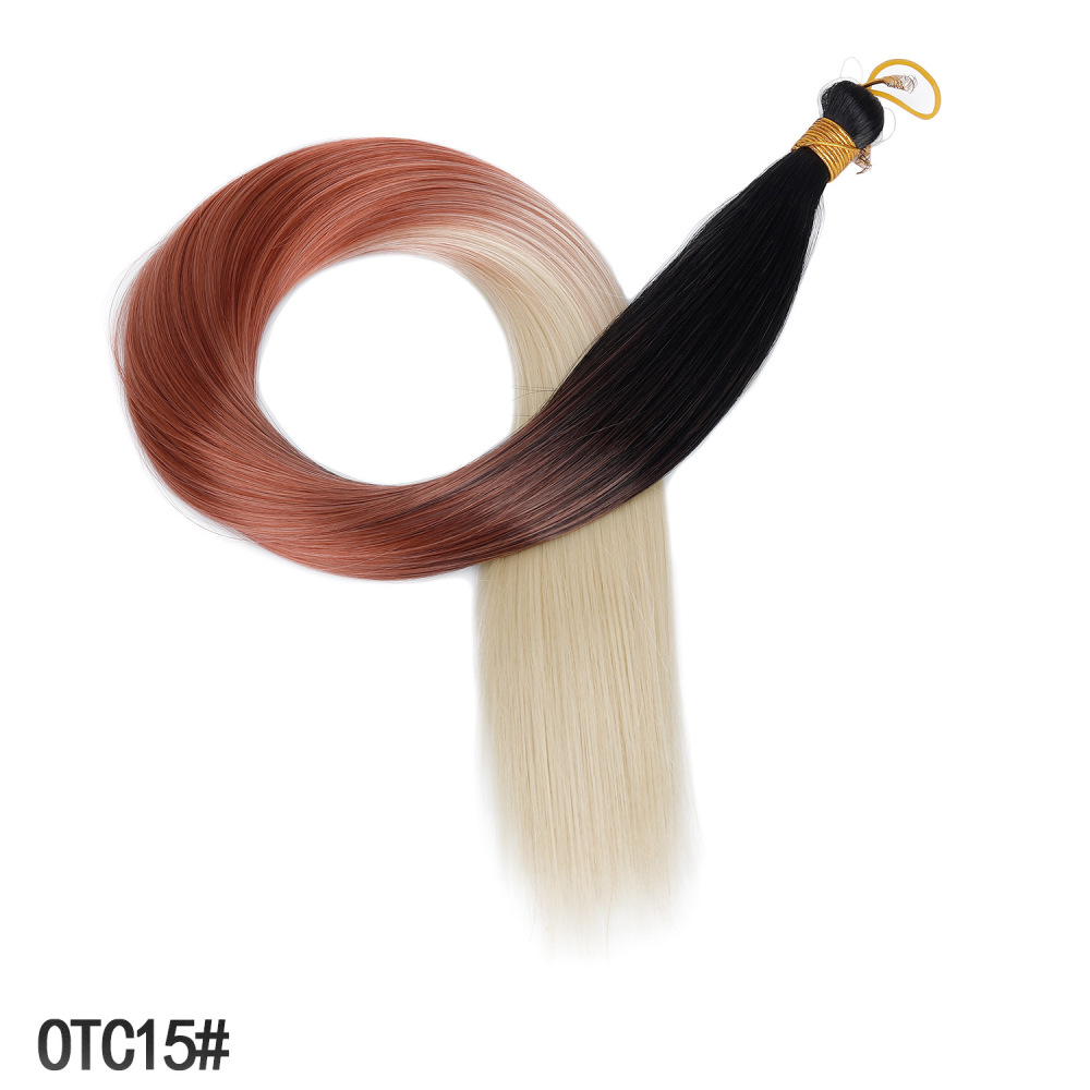 30 inch 150g Bone Straight Bulk Hair Extensions Soft Synthetic Bundles for Crochet Braids Braiding  DIY Hairstyles