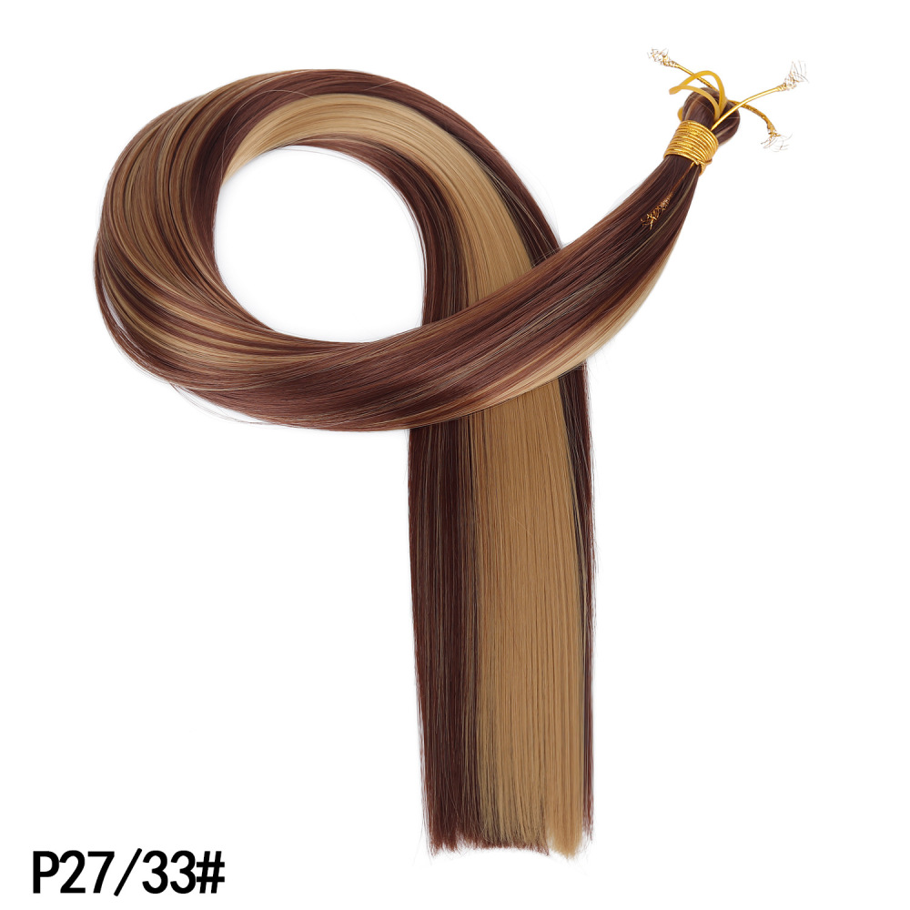30 inch 150g Bone Straight Bulk Hair Extensions Soft Synthetic Bundles for Crochet Braids Braiding  DIY Hairstyles