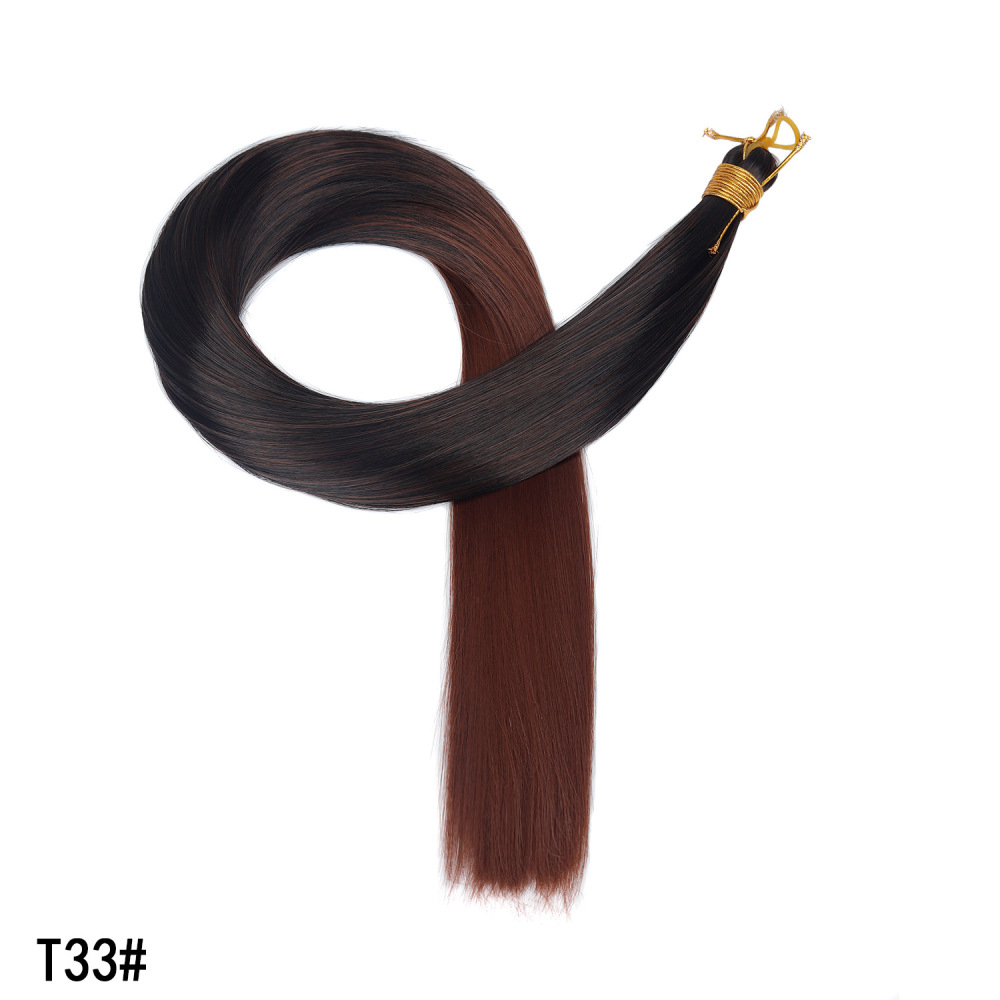 30 inch 150g Bone Straight Bulk Hair Extensions Soft Synthetic Bundles for Crochet Braids Braiding  DIY Hairstyles