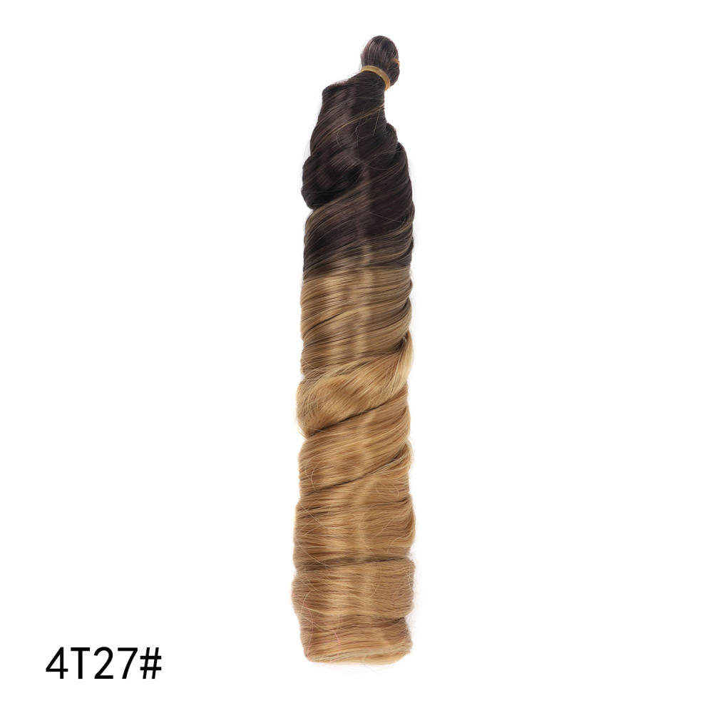 24inch 150g French Curly Braiding Hair for Box Braids Loose Wave Crochet Synthetic Hair Extensions