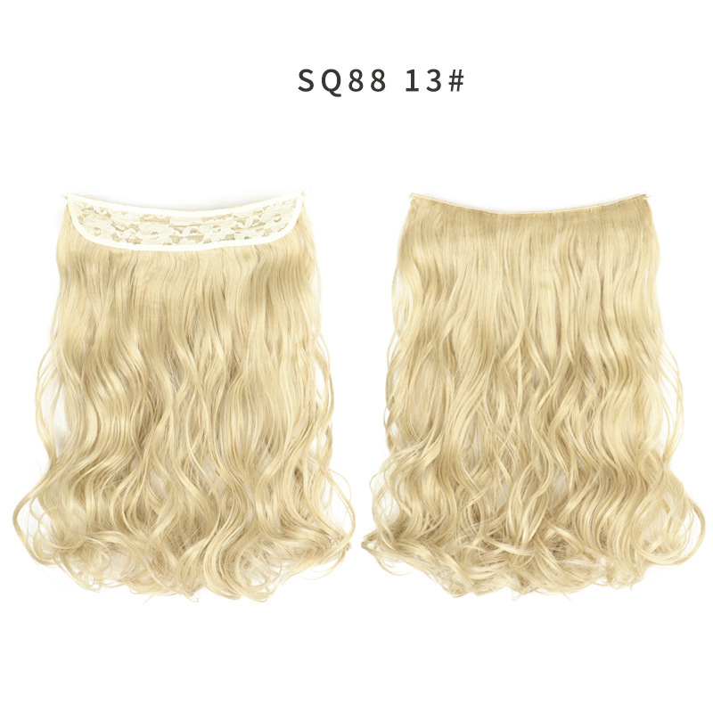 22 Inch 110g Long Wavy Fish Line Synthetic Hair Extensions No Clips Natural Hidden Secret False synthetic Hair Pieces