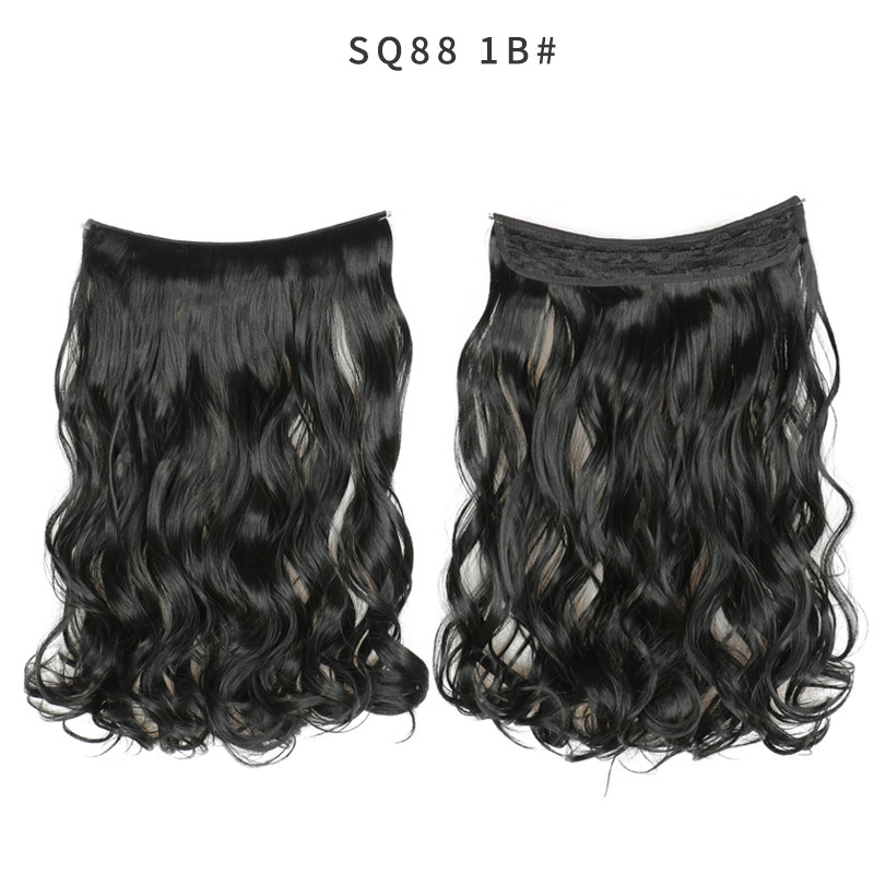22 Inch 110g Long Wavy Fish Line Synthetic Hair Extensions No Clips Natural Hidden Secret False synthetic Hair Pieces